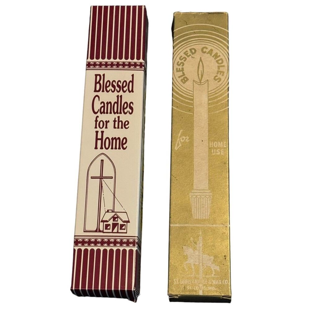 Catholic Blessed Candles (3) For The Home Sick Room House Alter Religion Church‎